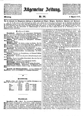 Allgemeine Zeitung Montag 6. April 1857