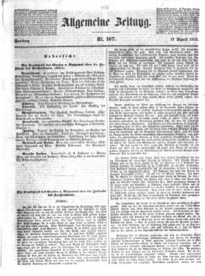 Allgemeine Zeitung Freitag 17. April 1857