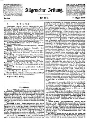 Allgemeine Zeitung Freitag 24. April 1857