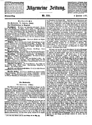 Allgemeine Zeitung Donnerstag 4. Juni 1857