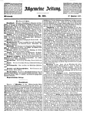 Allgemeine Zeitung Mittwoch 17. Juni 1857