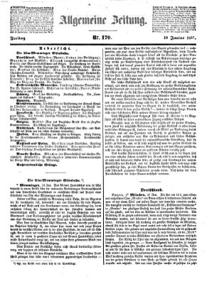 Allgemeine Zeitung Freitag 19. Juni 1857