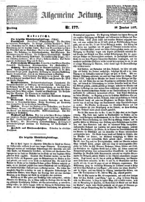 Allgemeine Zeitung Freitag 26. Juni 1857