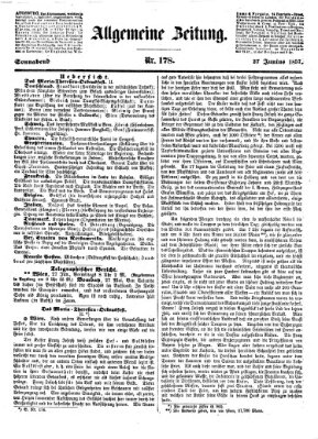 Allgemeine Zeitung Samstag 27. Juni 1857