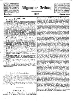 Allgemeine Zeitung Samstag 2. Januar 1858