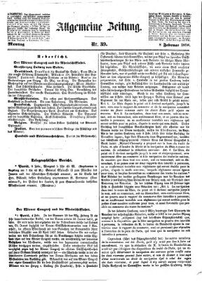 Allgemeine Zeitung Montag 8. Februar 1858