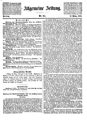 Allgemeine Zeitung Freitag 26. März 1858