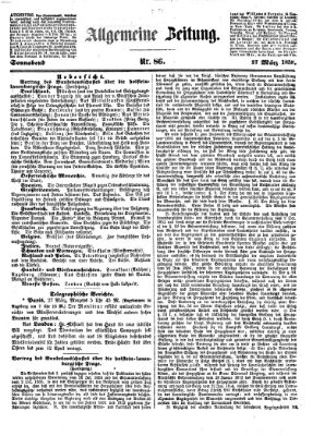 Allgemeine Zeitung Samstag 27. März 1858