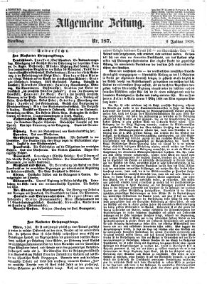 Allgemeine Zeitung Dienstag 6. Juli 1858