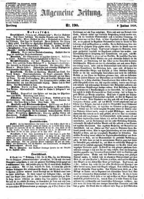 Allgemeine Zeitung Freitag 9. Juli 1858