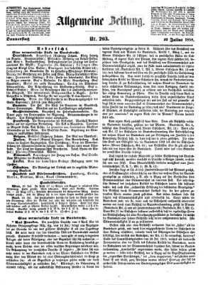 Allgemeine Zeitung Donnerstag 22. Juli 1858