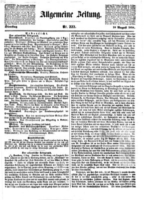 Allgemeine Zeitung Dienstag 10. August 1858