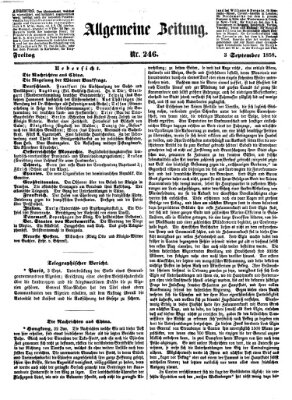 Allgemeine Zeitung Freitag 3. September 1858