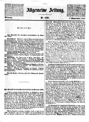 Allgemeine Zeitung Montag 6. September 1858