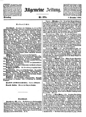 Allgemeine Zeitung Dienstag 5. Oktober 1858