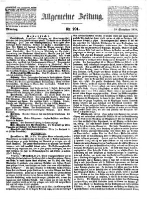 Allgemeine Zeitung Montag 18. Oktober 1858