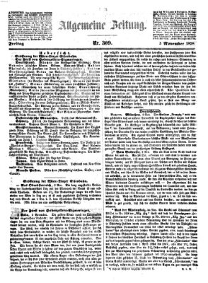 Allgemeine Zeitung Freitag 5. November 1858