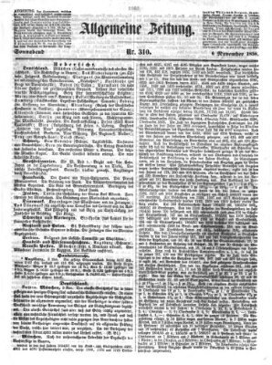 Allgemeine Zeitung Samstag 6. November 1858