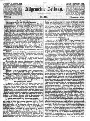 Allgemeine Zeitung Montag 8. November 1858