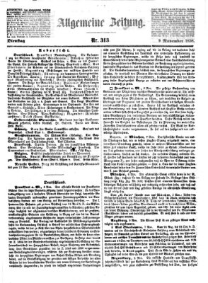 Allgemeine Zeitung Dienstag 9. November 1858