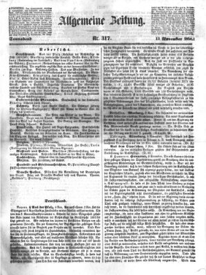 Allgemeine Zeitung Samstag 13. November 1858