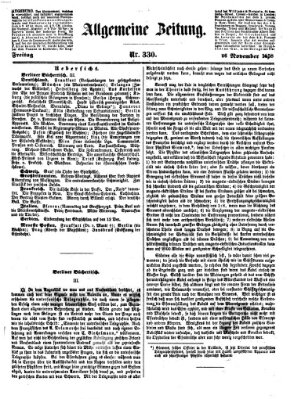 Allgemeine Zeitung Freitag 26. November 1858