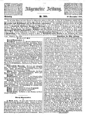 Allgemeine Zeitung Sonntag 26. Dezember 1858