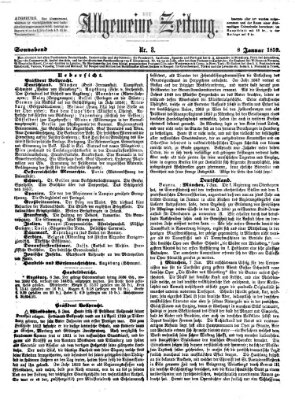 Allgemeine Zeitung Samstag 8. Januar 1859