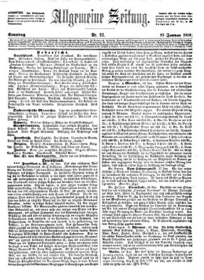 Allgemeine Zeitung Sonntag 23. Januar 1859