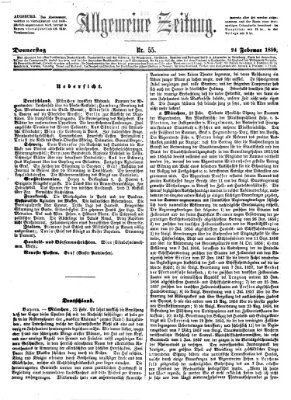 Allgemeine Zeitung Donnerstag 24. Februar 1859