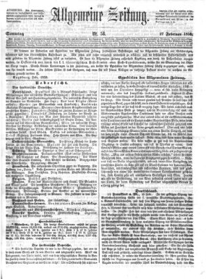 Allgemeine Zeitung Sonntag 27. Februar 1859