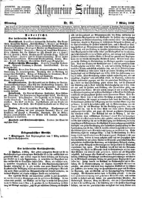 Allgemeine Zeitung Montag 7. März 1859