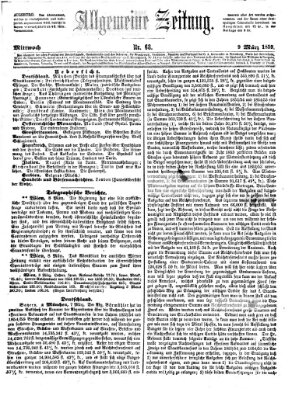 Allgemeine Zeitung Mittwoch 9. März 1859