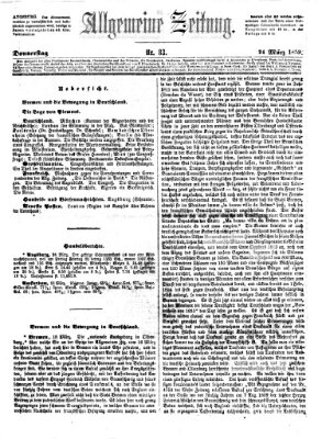 Allgemeine Zeitung Donnerstag 24. März 1859