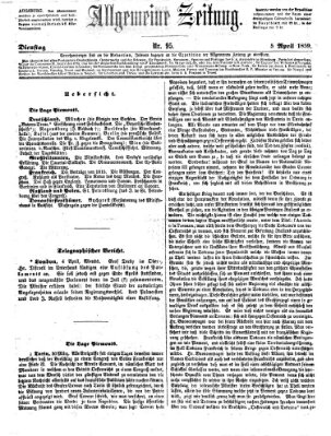 Allgemeine Zeitung Dienstag 5. April 1859