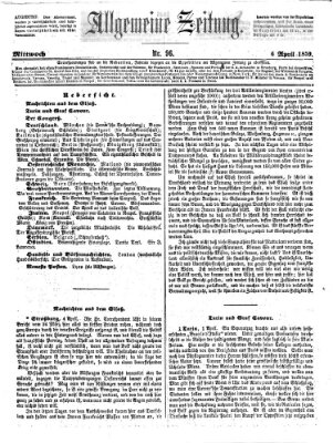 Allgemeine Zeitung Mittwoch 6. April 1859