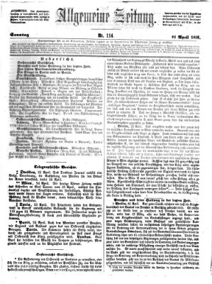 Allgemeine Zeitung Sonntag 24. April 1859