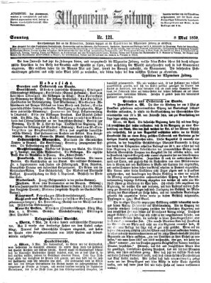 Allgemeine Zeitung Sonntag 8. Mai 1859