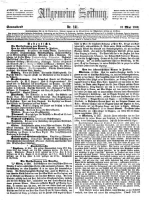 Allgemeine Zeitung Samstag 21. Mai 1859