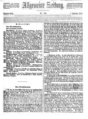 Allgemeine Zeitung Donnerstag 2. Juni 1859