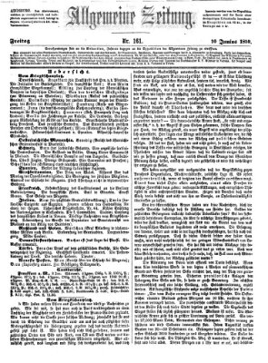 Allgemeine Zeitung Freitag 10. Juni 1859