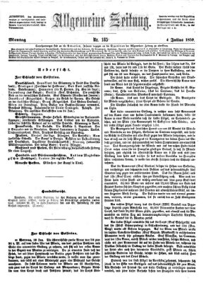 Allgemeine Zeitung Montag 4. Juli 1859