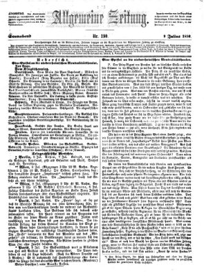 Allgemeine Zeitung Samstag 9. Juli 1859