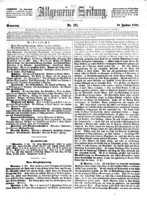 Allgemeine Zeitung Sonntag 10. Juli 1859