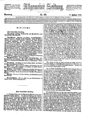 Allgemeine Zeitung Sonntag 17. Juli 1859