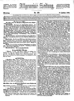 Allgemeine Zeitung Montag 18. Juli 1859