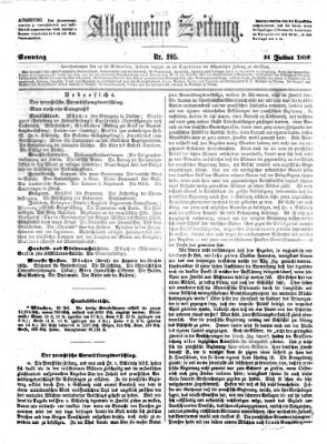 Allgemeine Zeitung Sonntag 24. Juli 1859