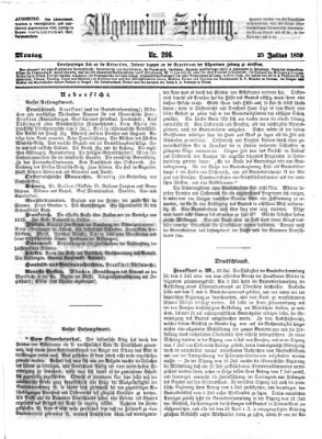 Allgemeine Zeitung Montag 25. Juli 1859