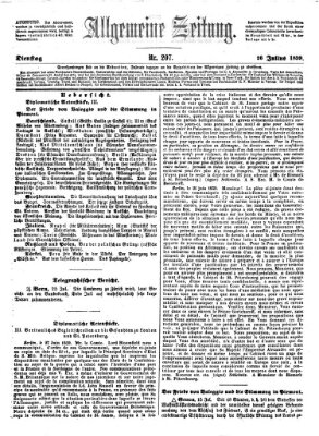 Allgemeine Zeitung Dienstag 26. Juli 1859