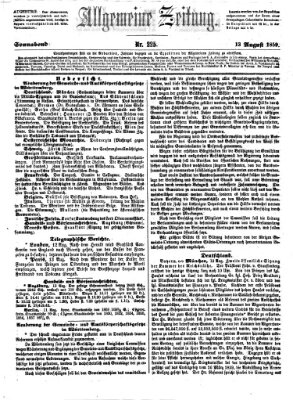 Allgemeine Zeitung Samstag 13. August 1859